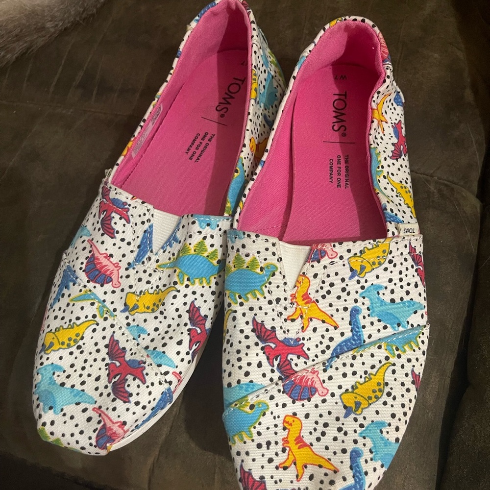 Colorful pair of canvas slip one